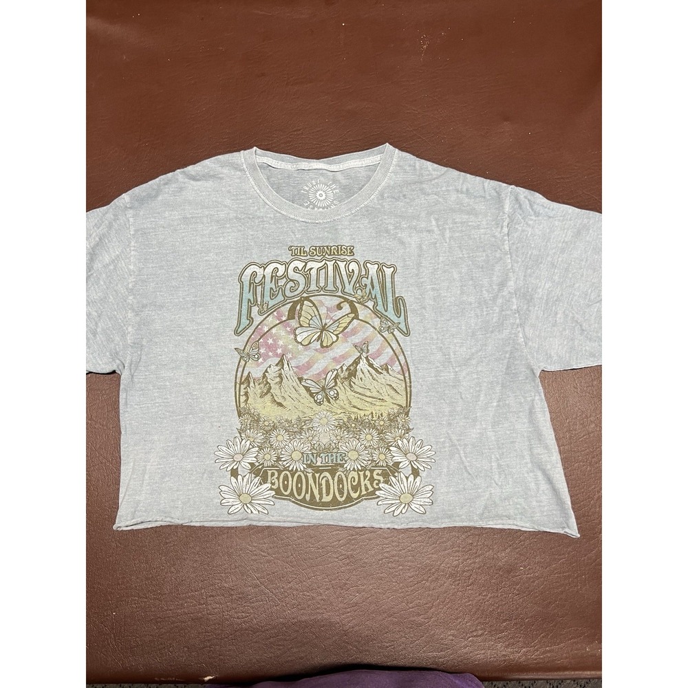 Til Sunrise Festival Boonedock Crop Top Sz. M Trust‎ The Universe
